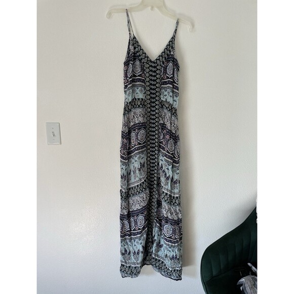World Market Dress Womens S/M Floral Print Rayon Casual Sleeveless Artsy Boho - Picture 1 of 5